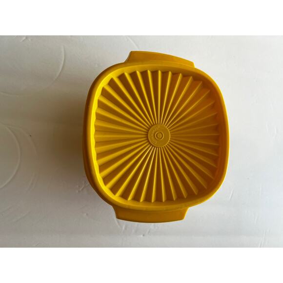 Lot De 2 Plateaux Repas Vintage Tupperware Années 70 Jaune Et Blanc Cassé
